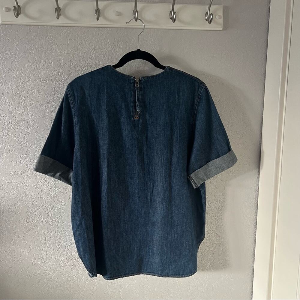 TWP Cotton Denim Oversized Pocket Top - Picture 3 of 7